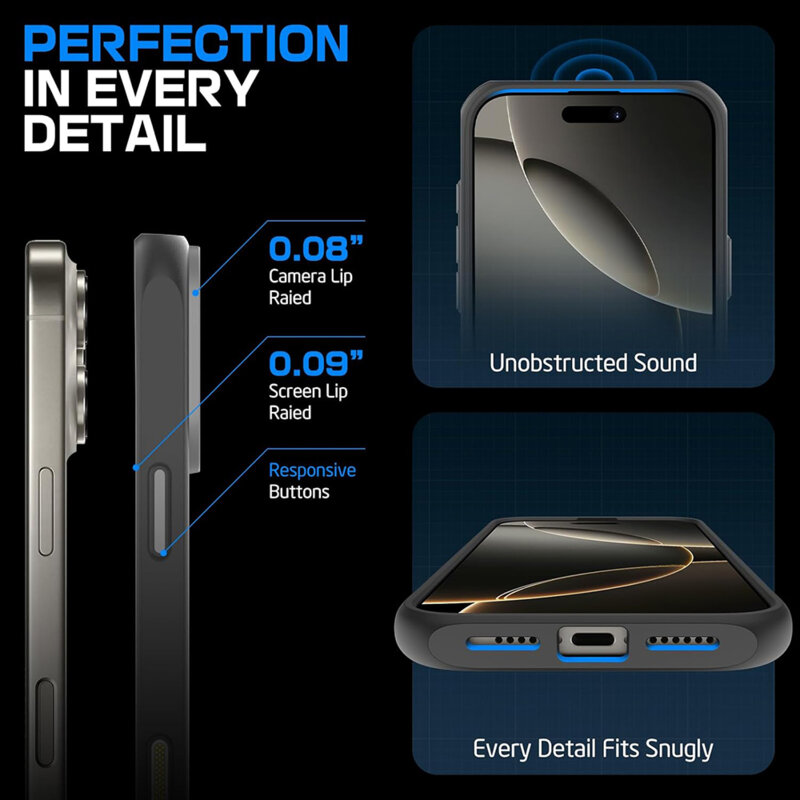 Husa iPhone 16 Pro Supcase Unicorn Beetle Slim Clear MagSafe, gri