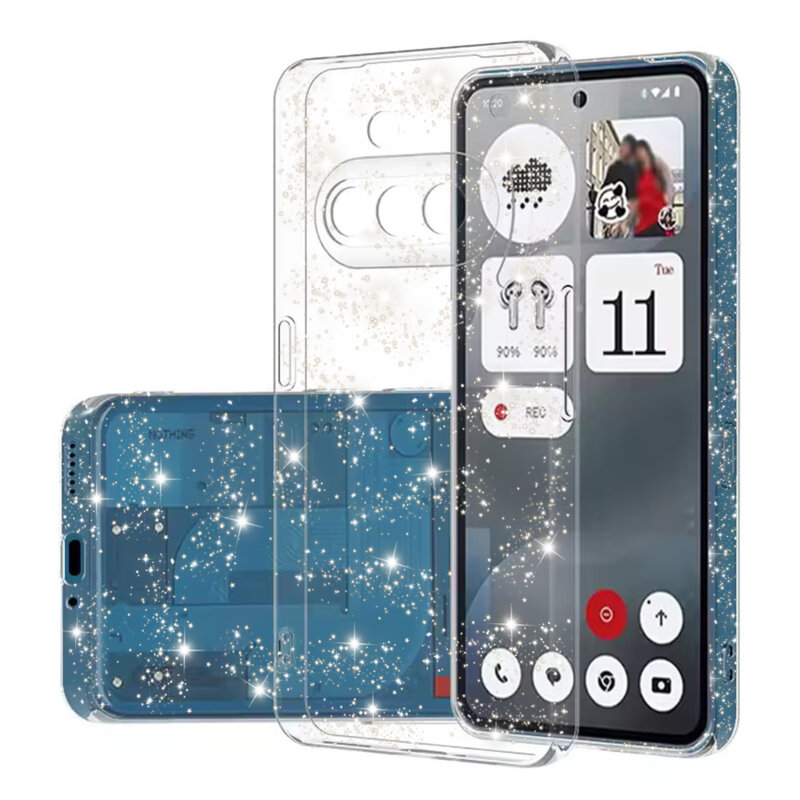 Husa sclipici Nothing Phone (3a) Techsuit SparkleSkin, transparenta