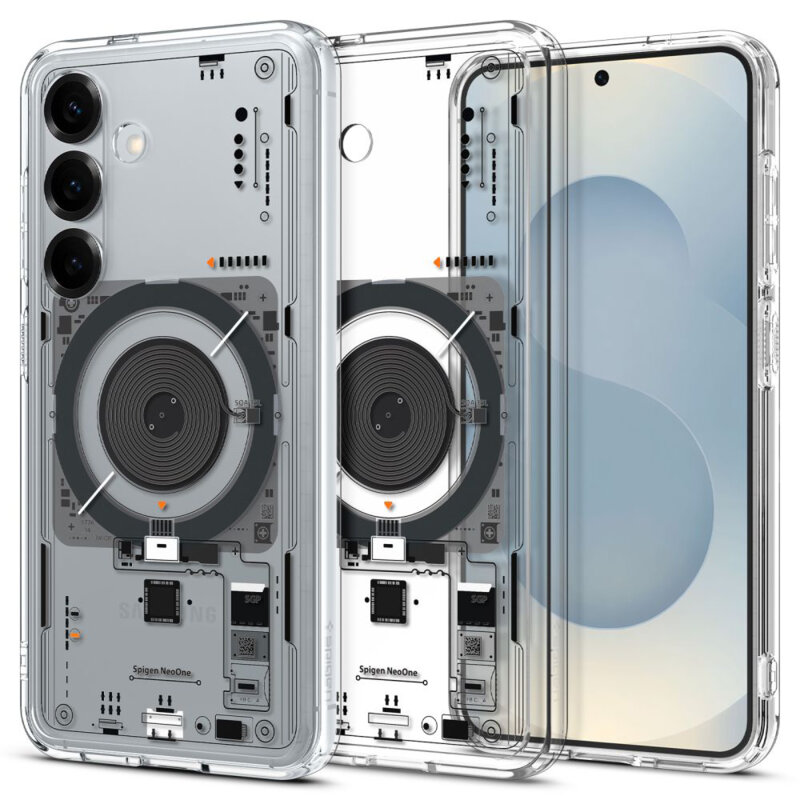 Husa Samsung Galaxy S25 Spigen Ultra Hybrid MagSafe, negru/transparenta