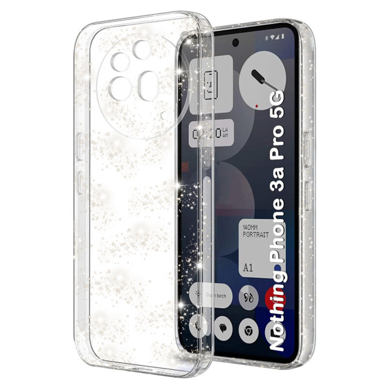 Husa sclipici Nothing Phone (3a) Pro Techsuit SparkleSkin, transparenta