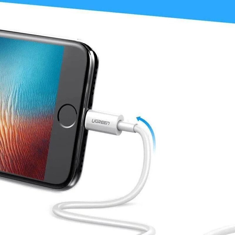 Cablu incarcare iPhone Ugreen, 480Mbps, 1m, alb, 20728