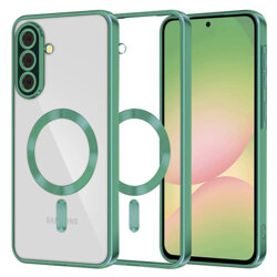 Husa premium Samsung Galaxy A56 5G Techsuit Luxury Crystal MagSafe, verde deschis