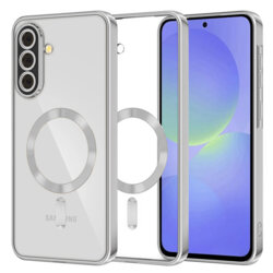 Husa premium Samsung Galaxy A36 5G Techsuit Luxury Crystal MagSafe, argintiu