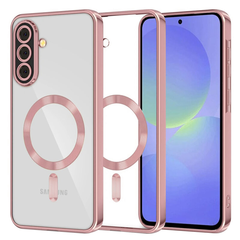 Husa premium Samsung Galaxy A36 5G Techsuit Luxury Crystal MagSafe, roz
