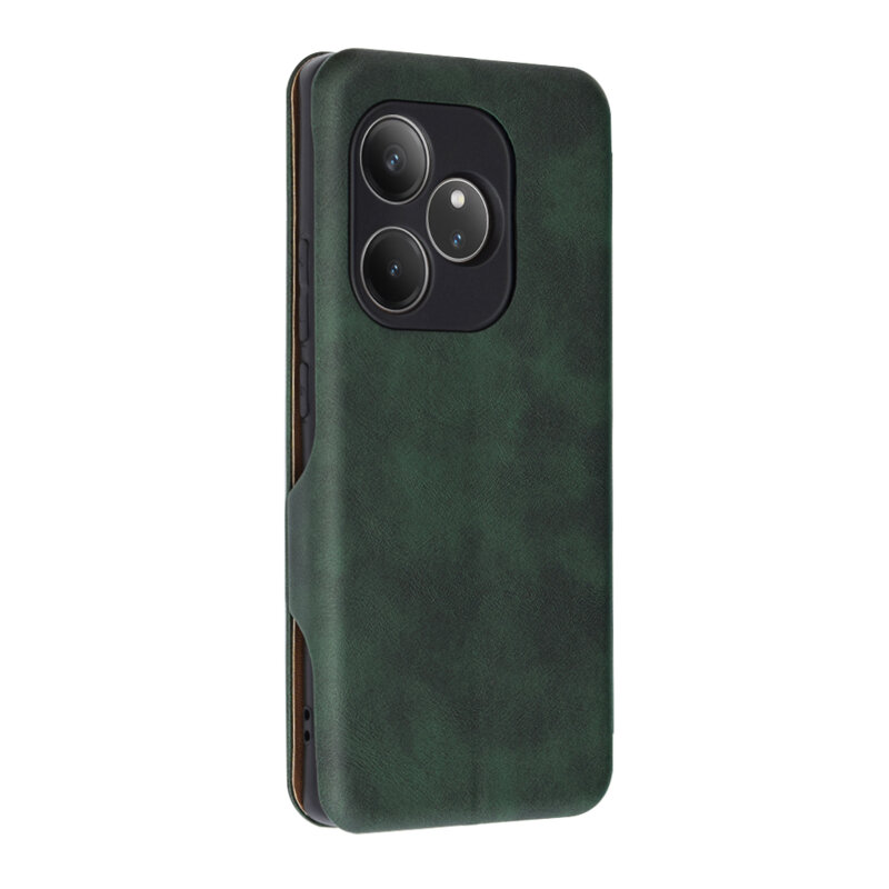 Husa 360° Realme GT 6T Techsuit Safe Wallet Plus, verde