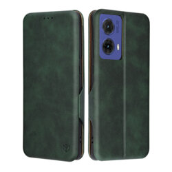 Husa 360° Motorola Moto G85 Techsuit Safe Wallet Plus, verde