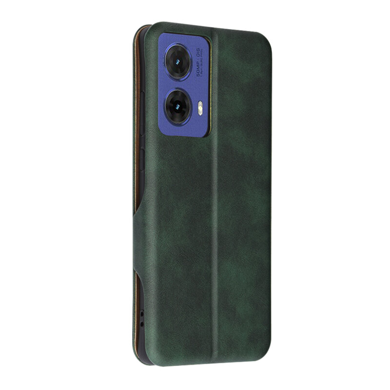 Husa 360° Motorola Moto G85 Techsuit Safe Wallet Plus, verde