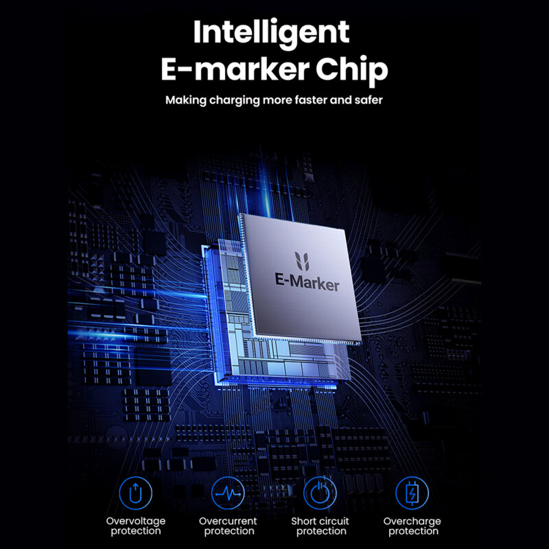 Cablu de date Type-C Ultra Fast Charge 100W, 2m Ugreen, gri, 45068