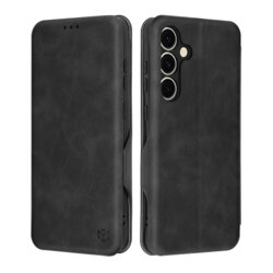 Husa 360° Samsung Galaxy S24 FE Techsuit Safe Wallet Plus, negru
