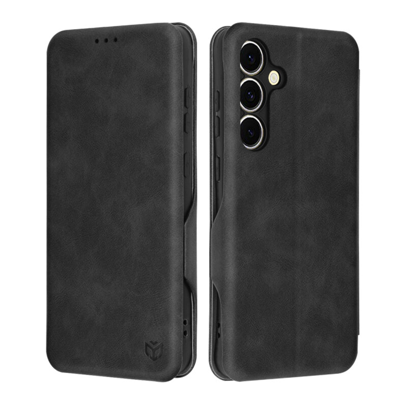 Husa 360° Samsung Galaxy S24 FE Techsuit Safe Wallet Plus, negru