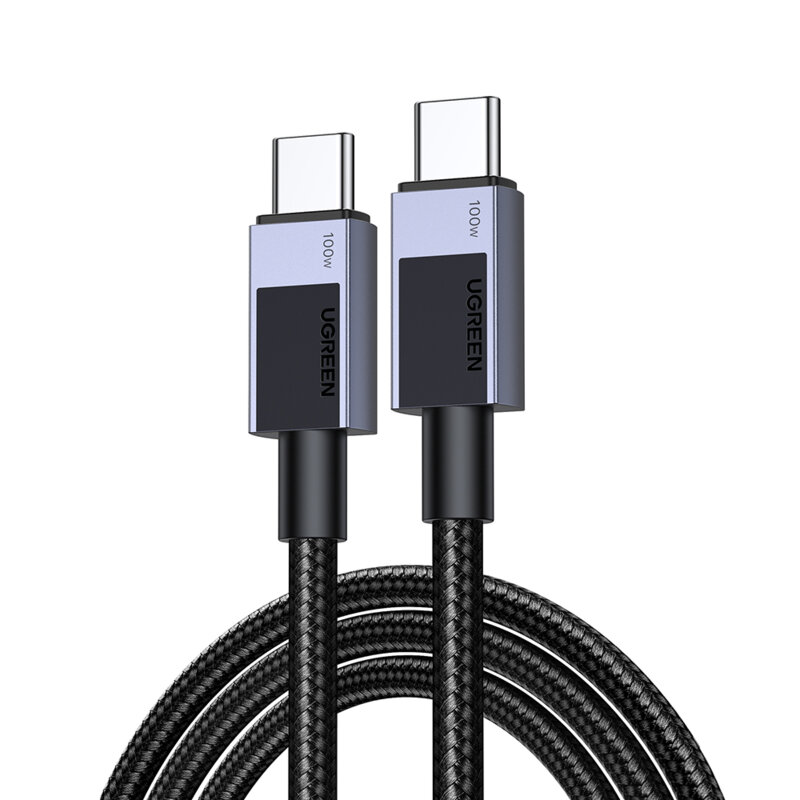 Cablu de date Type-C Fast Charge 100W, 0.5m Ugreen, gri, 35985
