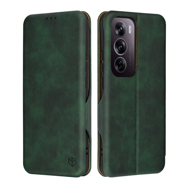 Husa 360° Oppo Reno12 Pro Techsuit Safe Wallet Plus, verde