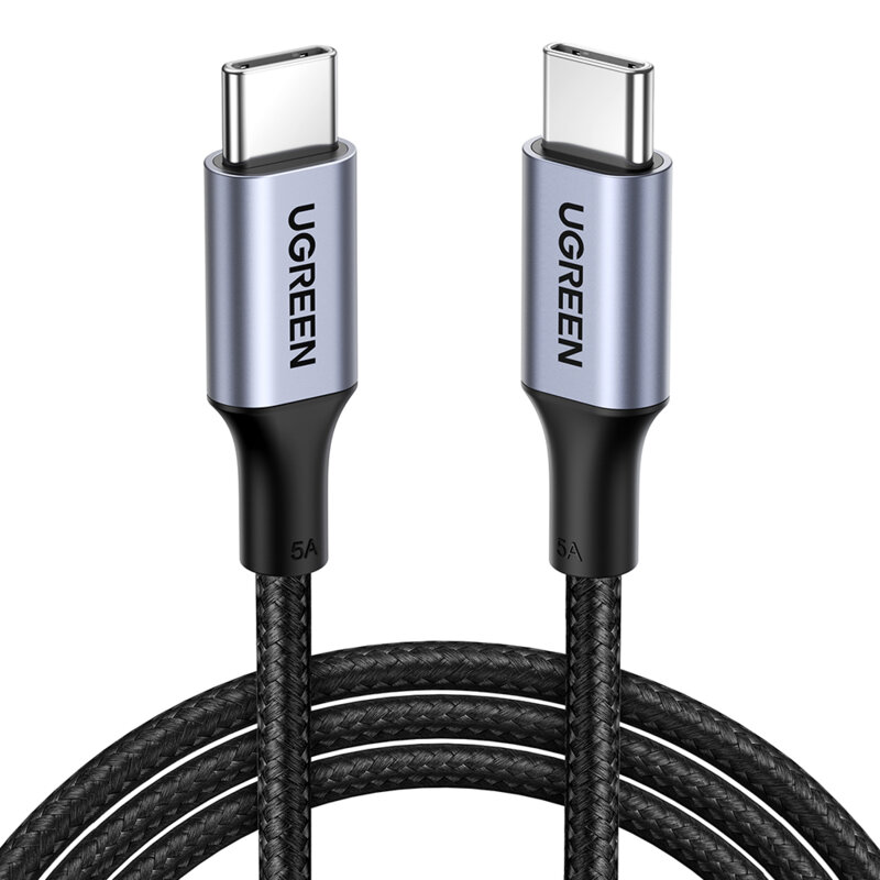 Cablu de date USB-C la Type-C 100W, 5A Ugreen, negru, 70427