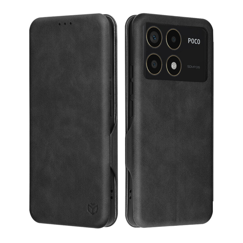 Husa 360° Xiaomi Poco F6 Pro Techsuit Safe Wallet Plus, negru