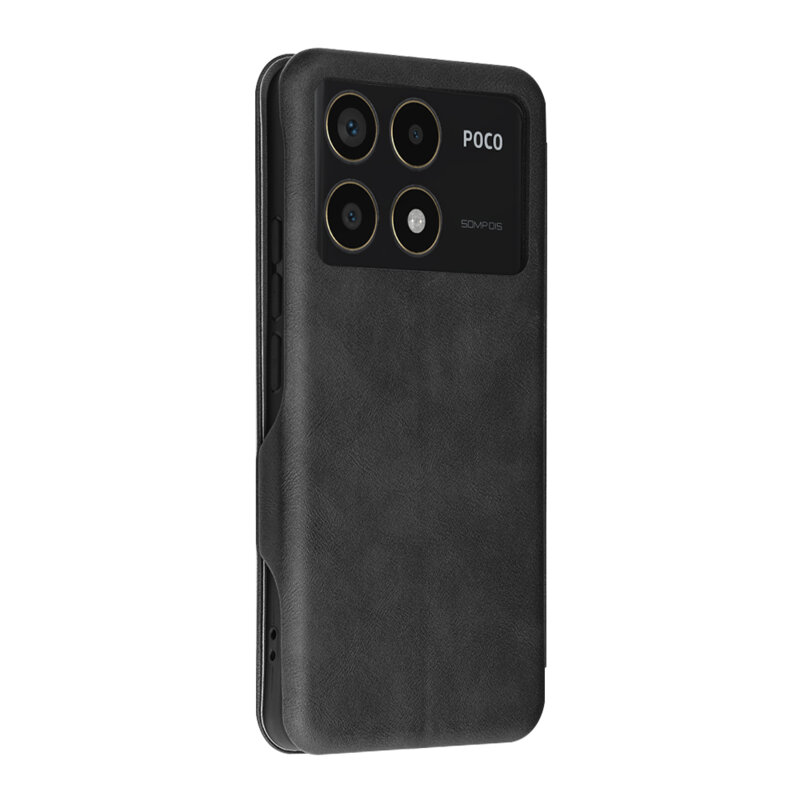 Husa 360° Xiaomi Poco F6 Pro Techsuit Safe Wallet Plus, negru