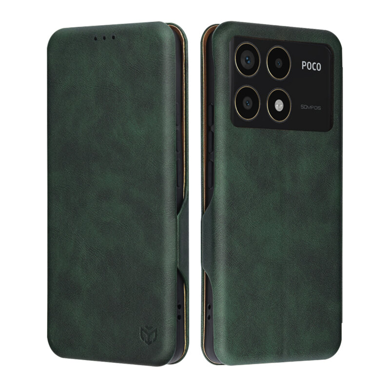 Husa 360° Xiaomi Poco F6 Pro Techsuit Safe Wallet Plus, verde