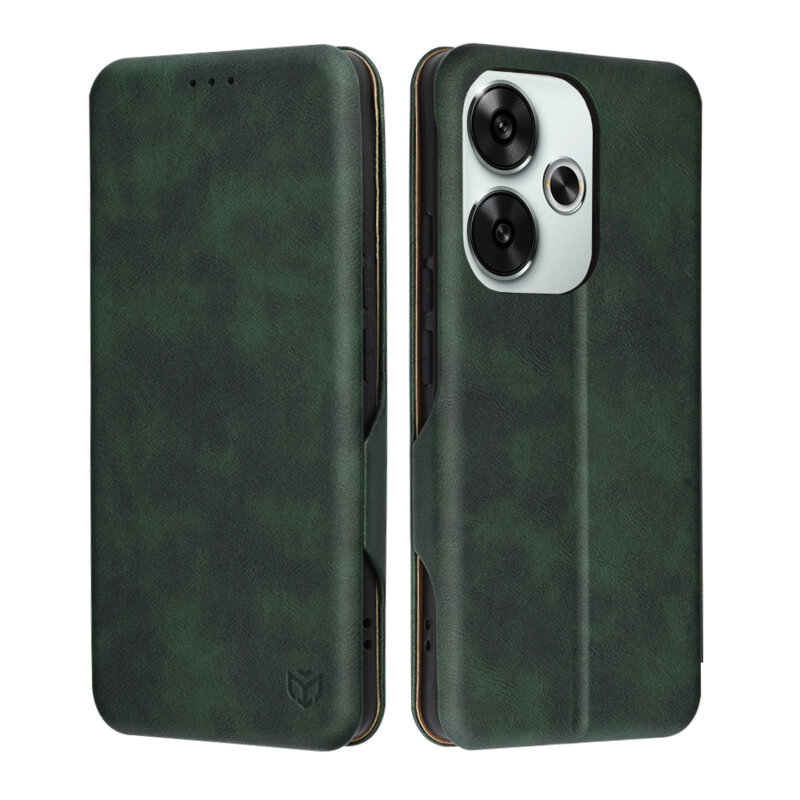 Husa 360° Xiaomi Poco F6 Techsuit Safe Wallet Plus, verde