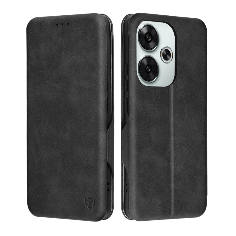 Husa 360° Xiaomi Poco F6 Techsuit Safe Wallet Plus, negru
