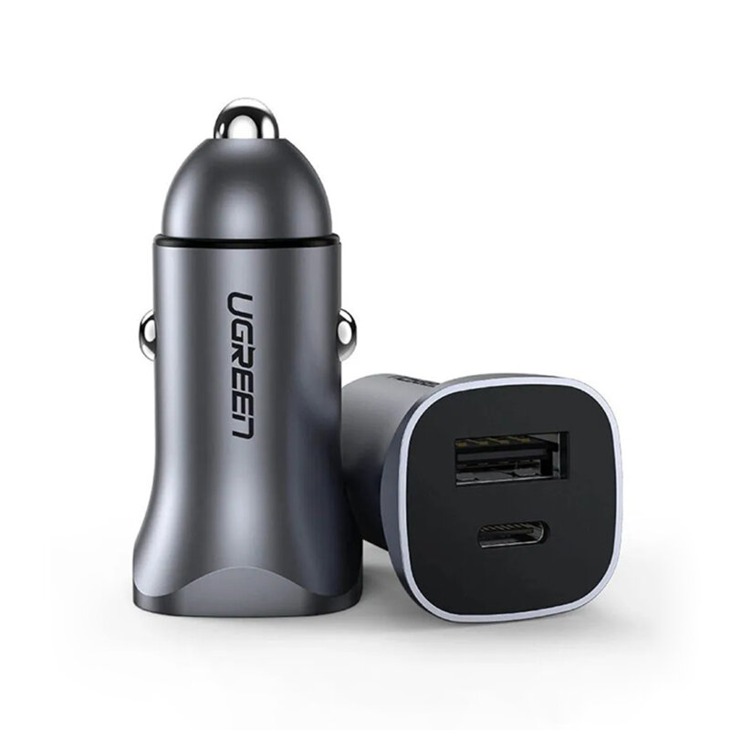 Incarcator auto bricheta USB, tip C Ugreen, 30W, negru, 40858