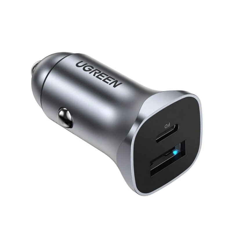 Incarcator auto bricheta USB, tip C Ugreen, 30W, negru, 40858