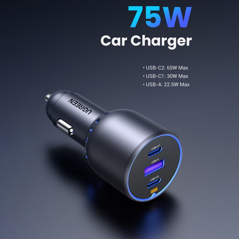 Incarcator auto USB, 2x Type-C Fast Charge Ugreen, 35024
