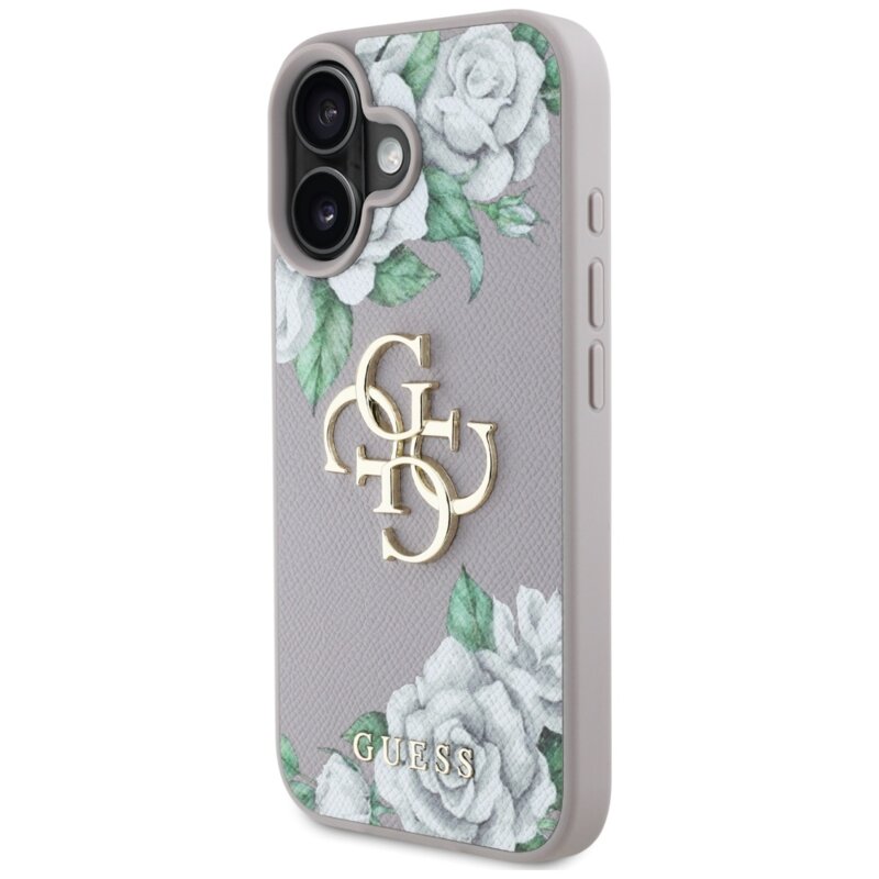 Husa originala Guess iPhone 16 Hardcase 4G Grained Roses Big Logo, mov, GUHCP16SPGROP4MU