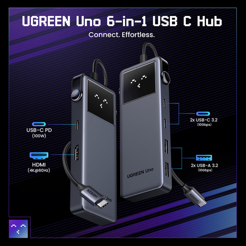 Docking station, hub USB, tip C, HDMI Ugreen, 100W, 35998