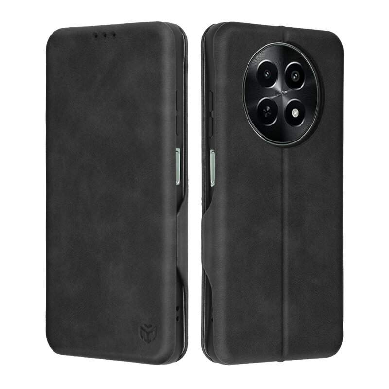 Husa 360° Realme 12x Techsuit Safe Wallet Plus, negru