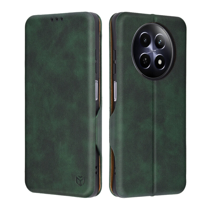 Husa 360° Realme 12 Techsuit Safe Wallet Plus, verde