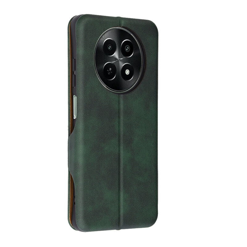 Husa 360° Realme 12x Techsuit Safe Wallet Plus, verde