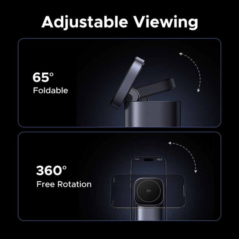 Incarcator fara fir MagSafe 4in1 Ugreen, 65W, gri, 55321