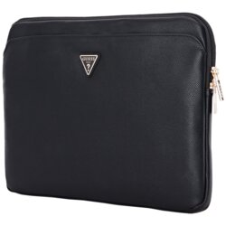 Husa laptop 14 inch Guess Grained Triangle Logo, negru, GUCS14ZPGTSPSK