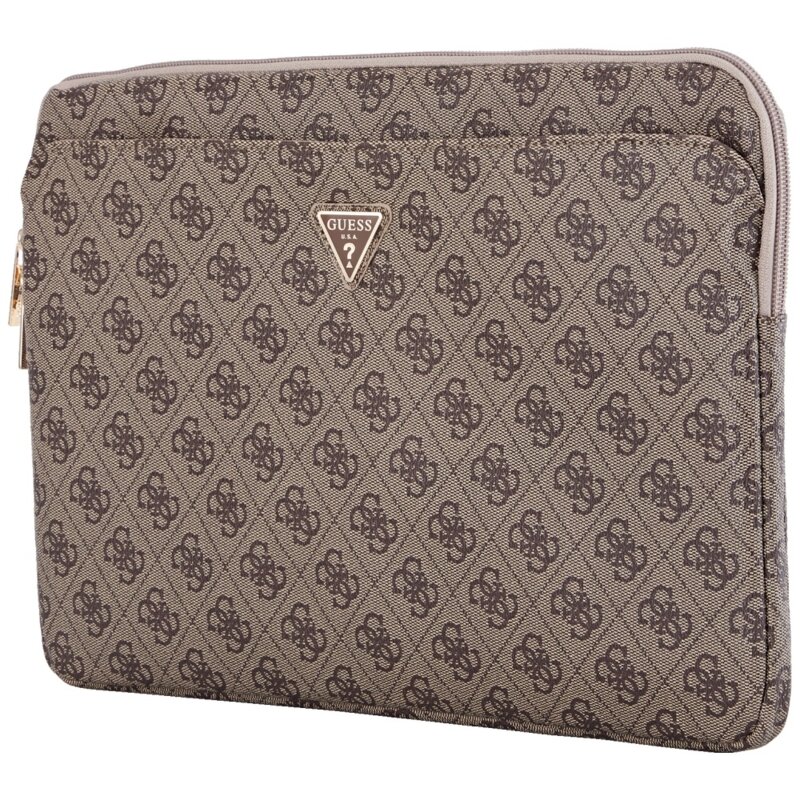 Husa laptop 14 inch Guess 4G Triangle Logo, maro, GUCS14ZP4DPTW