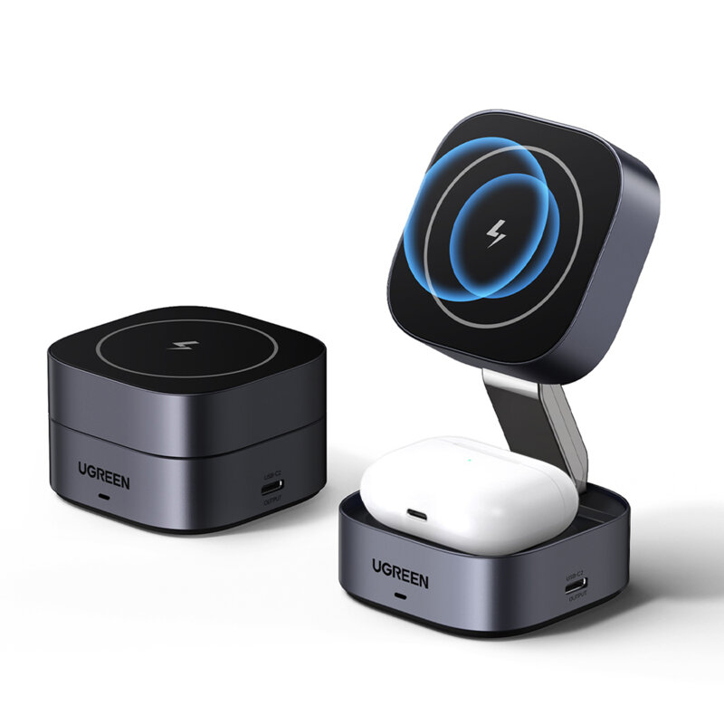 Incarcator wireless magnetic Ugreen, 25W, Qi2, negru, 35278