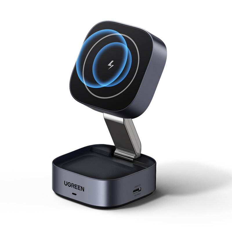 Incarcator wireless magnetic Ugreen, 25W, Qi2, negru, 35278