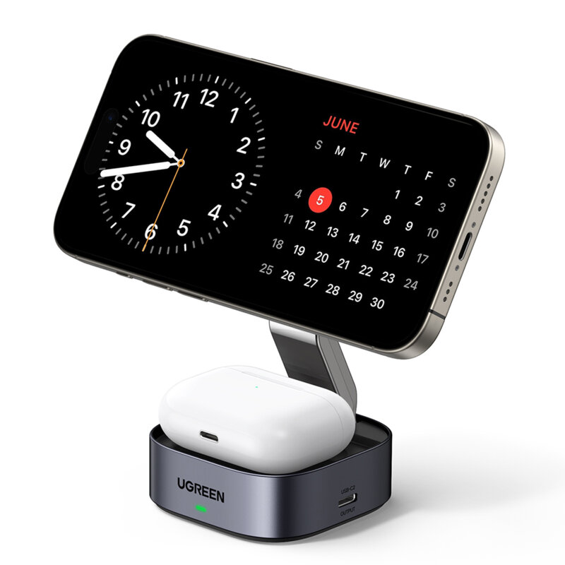 Incarcator wireless magnetic Ugreen, 25W, Qi2, negru, 35278