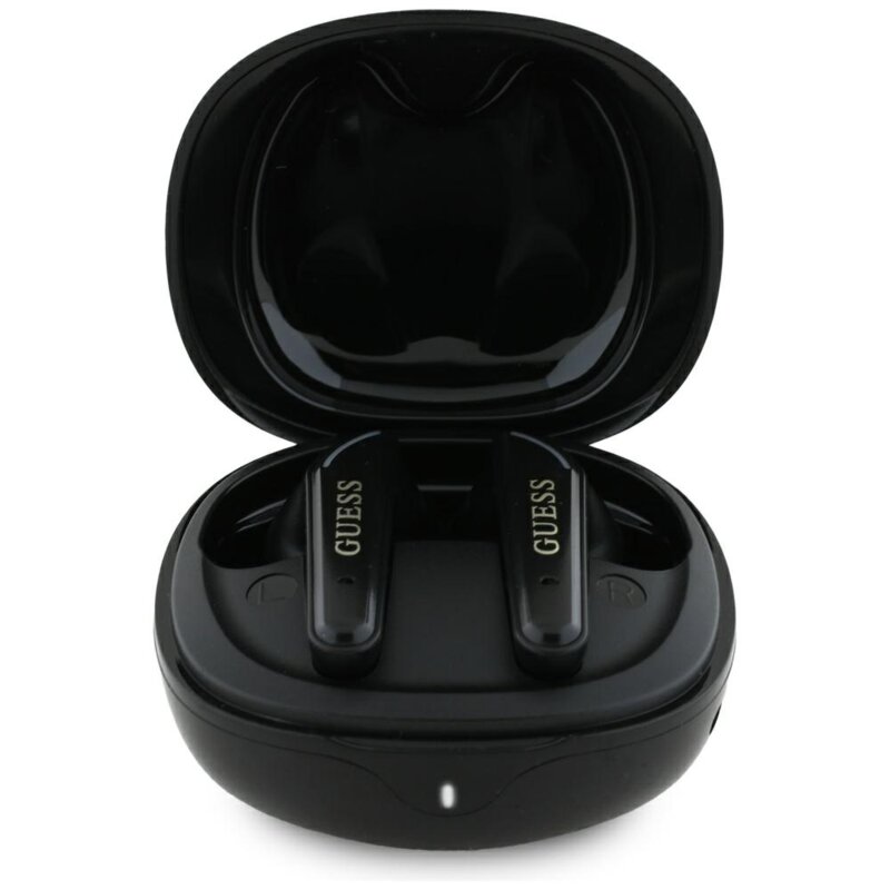 Casti wireless Bluetooth Guess, TWS, negru, GUTWST7FCEEK
