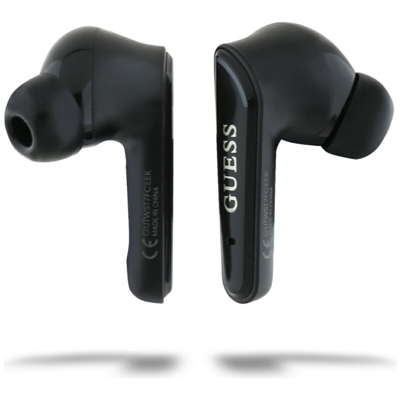Casti wireless Bluetooth Guess, TWS, negru, GUTWST7FCEEK