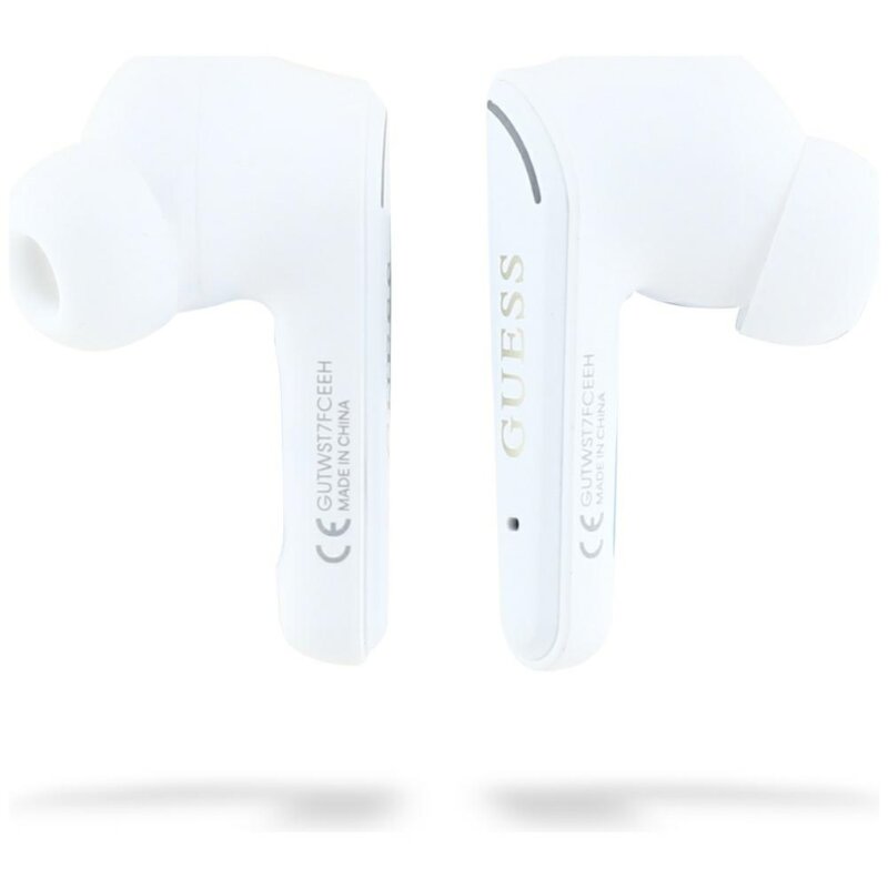 Casti wireless Bluetooth Guess, TWS, alb, GUTWST7FCEEH