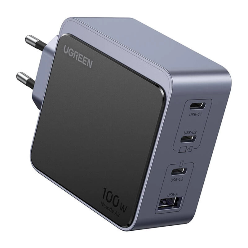 Incarcator priza USB, 3x Type-C, GaN Ugreen, 100W, gri, 35043