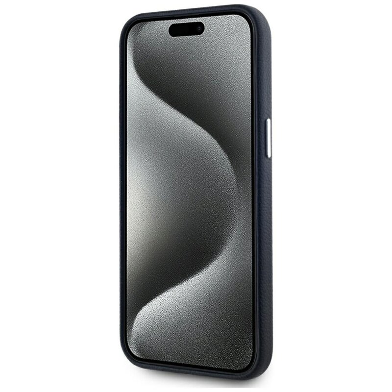 Husa iPhone 15 Pro Karl Lagerfeld Hardcase Leather, Hotel RSG, negru, KLHCP15LPGWCMKHK