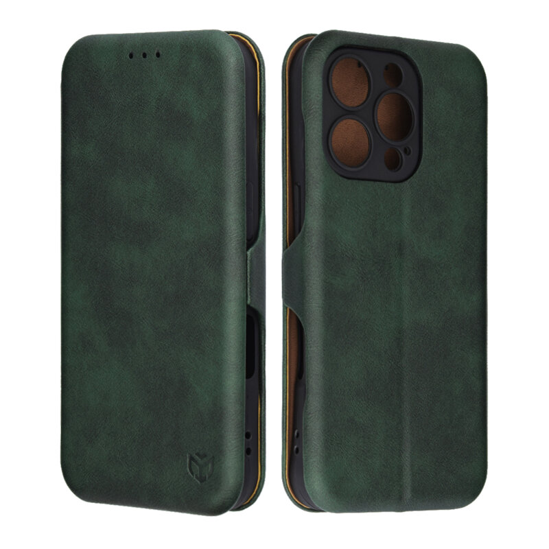 Husa 360° iPhone 16 Pro Techsuit Safe Wallet Plus, verde