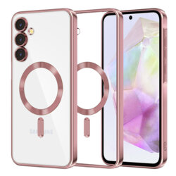 Husa premium Samsung Galaxy A35 5G Techsuit Luxury Crystal MagSafe, roz