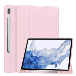 Husa Samsung Galaxy Tab S10 FE Plus Techsuit Flex Trifold Pen, roz