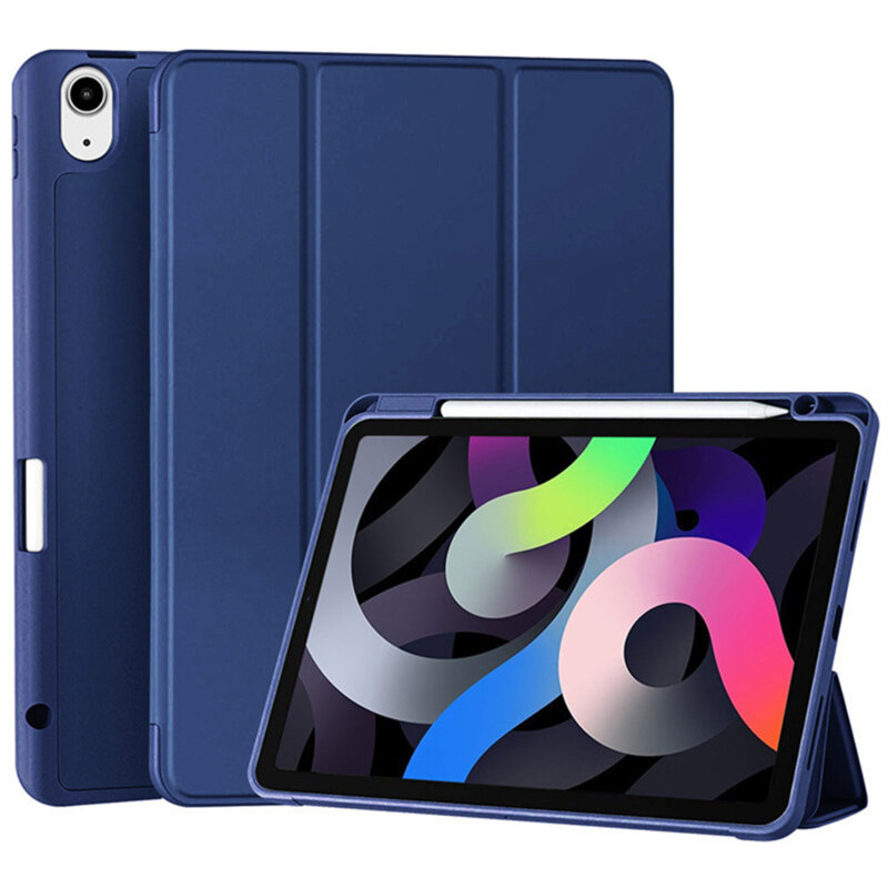 Husa Samsung Galaxy Tab S10 FE Plus Techsuit Flex Trifold Pen, bleumarin