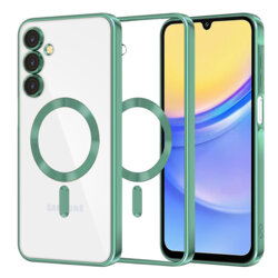 Husa premium Samsung Galaxy A15 5G Techsuit Luxury Crystal MagSafe, verde deschis