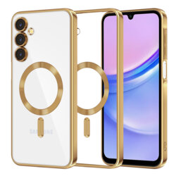 Husa premium Samsung Galaxy A15 4G Techsuit Luxury Crystal MagSafe, auriu