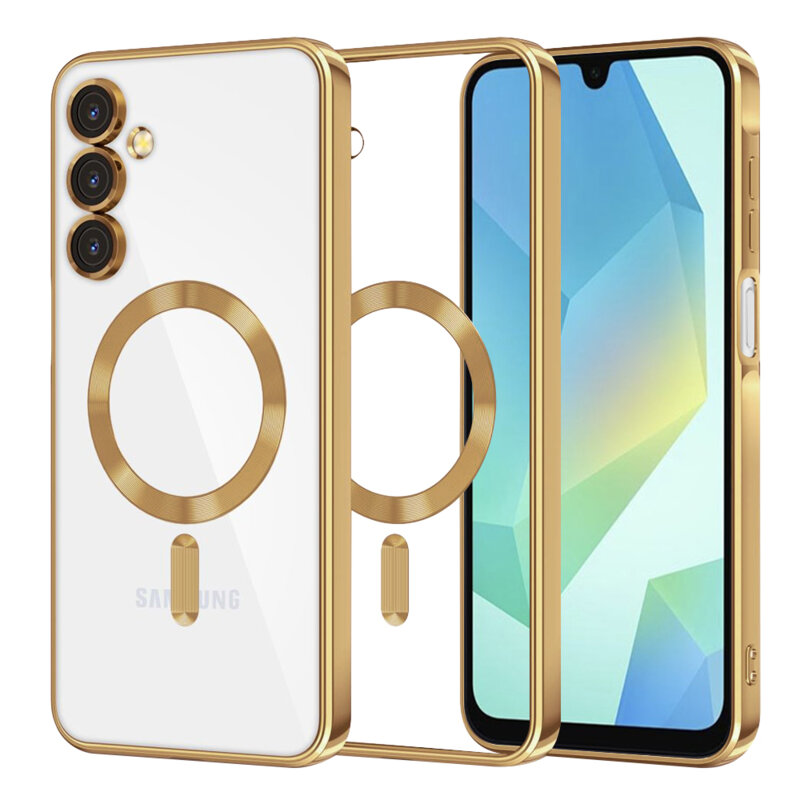 Husa premium Samsung Galaxy A16 4G Techsuit Luxury Crystal MagSafe, auriu