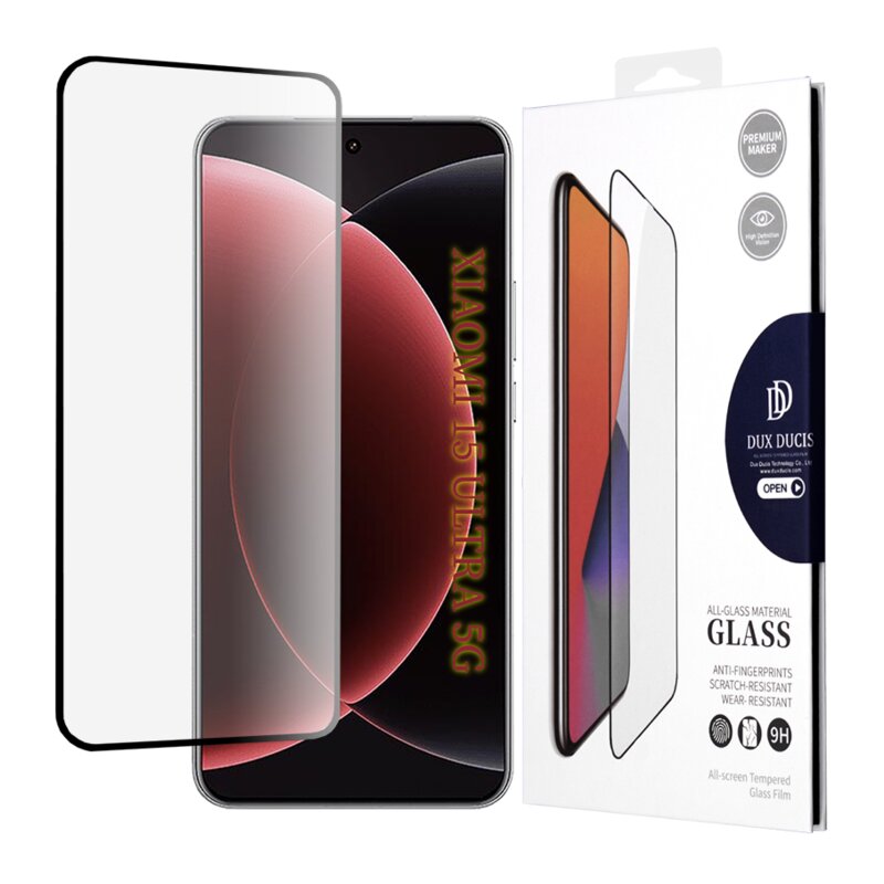 Folie sticla Xiaomi 15 Ultra Dux Ducis Tempered Glass, negru
