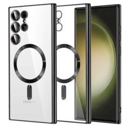 Husa premium Samsung Galaxy S23 Ultra Techsuit Luxury Crystal MagSafe, negru